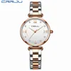 Montre en cristal pour femmes CRRJU Mode Montre de luxe pour femmes Diamant étanche Quartz Dames en acier inoxydable Montre relogio feminino 210517