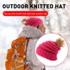 Farben Gestrickte Mütze Häkeln Mützen Männer Frauen Warme Wolle Stricken Ski Beanie Schädel Slouchy Pompom Winter Hüte Für Radfahren Masken