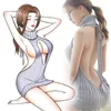 2019 Japonés Otoño Sexy Virgin Killer Suéter Backlone Palabra Hollow Jerseys Suéter Punto Moda Natación Traje X0721