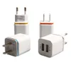 US UE Plug 5 V 1A Duplo Carregador USB Adaptador CA Adaptador Celular Telefone Cobrança USB Portátil Viagem Viagem Adaptador de Poder de Viagem