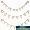 Персонализация номера 0-9 Флаги для вечеринок DIY Джут Баннеры Конфеты Бар Свадебный день рождения Burlap Bunting Baby Душ Украшения