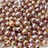 12mm Barock Edison Purple Round Bead Gilt Edged Connector Pearl För Smycken Gör älskare