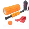 Resistance Bands 33cm Crescent Wolf Tooth-Shaped Foam Roller Massage Stick Ball Suit Hollow Pilates Yoga Shaft Sets