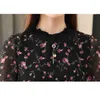 Femmes grande taille dames hauts élégant Floral à manches longues en mousseline de soie Blouse automne bureau dame impression femmes chemises 10670 210518