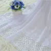 Luxury Jacquard White Curtain for Bedroom Hollow Lace Bottom Delicate Elegant French Window Drapes JS56C 210913