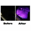 New Car Interior Foot Light Auto LED Strip Atmosphere Lampada decorativa Colori Styling USB RGB LED Bulb Controllo vocale musicale