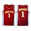 Tracy Mcgrady 1 MT.ZION Jerseys Men College Basketball Wildcats Mountzion T- Jersey High School All Ed Team Color Red Black