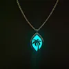 Creative Glowing In The Dark Heart Cross Necklace for Women Men Stainless Steel Flower Coconut Tree Luminous Pendant Jewelry Boy