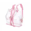 Открытые сумки мода девушка розовая ясная прозрачная водонепроницаем