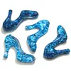Objetos decorativos Figuras 20/50 PCs resina colorida cabochons miniature glitter pó de salto alto sapatos de joias diy acessórios