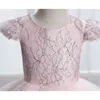 Baby Girls Dress Flower Elegant Clothing Lace Tutu Birthday Party Princess Kids Vestidos 210508