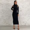 Free Arrival Backless Sexy Long Sleeve Bandage Dresses Fall Clothes Women Dress Bodycon Party 210524