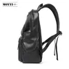 Sac à dos en cuir PU hommes sac de voyage étanche Style Simple sacs d'école pour adolescent décontracté mode Pack Anti-vol sac à dos