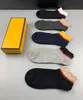 Classic Sports Designer Socks Women Sock Casual Mens 100%cotton High Quality 5 Pairs/box Embroidery Wholesale with Box EYV1