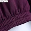 Kobiety Casual Casual Solid Color Sweatershirts Ladies Długi Rękaw Hem Elastyczne Krótkie Bluzy Marka Chic Topy H529 210420