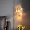 벽 램프 UXURY 램프 침실 침대 옆 포스트 현대 크리스탈 거실 백 전망 복도 통로 LED