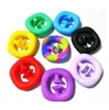 DHL Rainbow Fidget Grab Snap Squeeze Toy Party Gunst Hand Snappers Handen Strength Grip Grabs Squeezy Sensory Toys