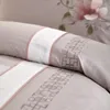Bedding Sets Chinese Style Magnoli Embroidered 4/7pcs Set 300TC Egyptian Cotton Sheet Pillowcase Duvet Cover (Queen King Size)