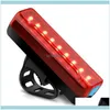 Aessories Cycling Sports Outdoors Bike Lights Tail Light, USB Rechargeable Light Rower 9 LEDS High Brightness, Wodoodporny IPX5 z 5