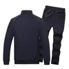 Autumn New Men TrackSuits Solid Kolor Sportswear Sets Mens Spodnie Kurtka Męska Mężczyzna 2