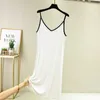 Sukienki dla kobiet V-Neck Bawełna Mini Lato Biały Casual Black Beach Krótki Slip Dress 5 Kolory Sexy Home Suknia Odzież 210625