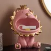 Figurka Duże usta Lion Schowek Dekoracji Ozdobny Żywicy Art Rzeźba Figurki Home Decor Prezent Dekoracyjne