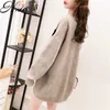 H.Sa Jesień Zima Kobiety Odzież Oversized sweter Jumper Grube Swetry damskie Cute Top Cashmere Sweter 210716