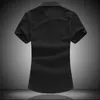 Chemise homme 2022 été mode imprimé noir blanc oiseau à manches courtes Smart décontracté surdimensionné 7XL Slim Fit hauts chemises hommes