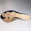 2021 Kobiety panie oryginalne skórzane skórzane obcasy letnie sandały motylki klapki spinka śliskie strój ślubny gladiator seksowne buty diamentowe rozmiar 34-43