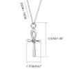 925 Sterling Cross Wisiorek Neckalce dla kobiet Cyrkon Moda Charms Fine Silver Jewelry