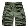 Shorts de carga de verão homens muitos bolso camuflagem meia calças curtas casuais soltas camo shorts joelho com cinto bermuda masculino 210518