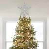 Рождественские украшения Дерево Верхнее Звездный Украшение Выдохнутые Спаркое Блестящие Рождественские Орнаменты Топпер