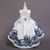 2020 nuevos vestidos navideños para niñas, vestido floral bordado para niños, vestido largo de princesa, vestidos formales para niñas, vestidos de fiesta para niños B3113 665721302