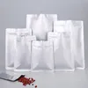 Storage Bags Sliver Thick Pure Aluminum Foil Seal Powder Food Zipper Flat Bottom Pouch Tea Packaging Moisture-proof Bag