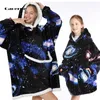 2021 New Oversized Family Matching Homewear Plush Fleece Blanket Unicorn Sleepwear ,if you need two Hoodie, please order two H0917