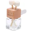 Wooden 8ML Car Vent Clips Perfume Bottle Rearview Hanging Ornament Cube Perfumes Empty Bottles Air Fragrance Essential Oils Diffuser SN2670