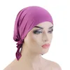 Muslim Pre-tie Headscarf Turban Women India Head Wrap Hats Head Cover Hair Loss Scarf Bandana Headwear Chemo Beanies Caps