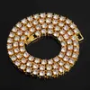 Hip Hop 13 MM Catena Cubana 5 MM Catena da Tennis Strass Miami Zircone Bling Ghiacciato Collana Per Uomo Donna Gioielli X0509