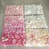 2.4M Upscale 3D Artificial Silk Flower Wall Square Gradual Change Hydrangea Peony Rose Styles For Wedding Background Decoration