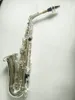 Högkvalitativ gjord i Japan Silverpläterad YAS-875EX Alto Saxofon Professionellt musikinstrument Fallande e Saxmunstycke med väska