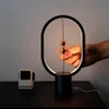 2022 new Night Light USB Rechargeable Mini Hengpro Balance LED Table Lamp Ellipse Magnetic Mid-air Switch Eye-Care Touch Control