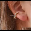 Drop Delivery 2021 Fashion Clip Earrings For Women Punk Crystal Hollow U-Shaped Ear Bone Cuff Jewelry Mhrhr