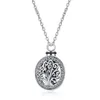 Stainless Steel Tree of Life Urn Necklaces for Ashes Vintage Memorial Pet Ash Casket Cremation Locket Pendant Necklace