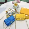 Para Çantası Kadın Nano Cüzdan Lüksler Tasarımcılar Mini Crossbody Çanta Moda Tuval Patchwork Renk Çile Zincir Çanta ile Mektup Sevimli Çanta