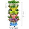 Planters & Pots Stack-Up Type Stereoscopic Flower Pot Plastic Stackable Vertical Plant For Garden Home Decor