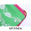 Kpytomoa kobiety elegancka moda patchwork drukowane szorty vintage wysokiej elastycznej talii ze sznurkiem kobiece krótkie spodnie mujer 210724