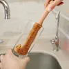 new Wooden Cup Cleaning Brushes Coconut Palm Long Handle Bottle Cleaner Pot Glass Kitchen Washing Tableware Brush Tools 24cm EWE6401