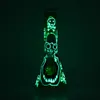 10" Hookah Handpainted Glass Beaker Bong Luminous Water Pipe Ice Catcher 5mm Thick Glow In Dark Bongs 14-18mm Joint Bowl Downstem