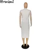 Robes Sexy pour femmes dentelle Patchwork à manches longues col en V profond fendu Midi mode taille haute blanc fête Clubwear 210513