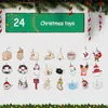 Tiktok fidget leksaker jul nedräkning advent kalender tåg blind låda 24 dagar fest favor pendant squeeze leksak gåva för barn